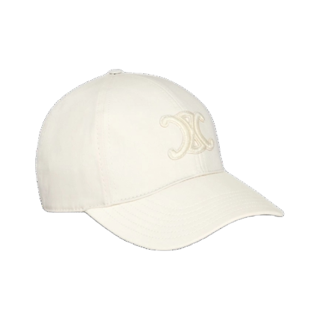 (W) 셀린느 코튼 트리옹프 베이스볼 캡 에크루((W) Celine Triomphe Baseball Cap in Cotton Ecru) - 2