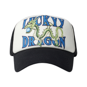 Open Yy Lucky Blue Dragon Trucker Cap Black