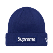 Supreme New Era Box Logo Beanie Washed Navy - 21FW