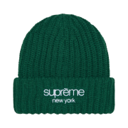 Supreme Classic Logo Chunky Ribbed Beanie Dark Green - 24FW