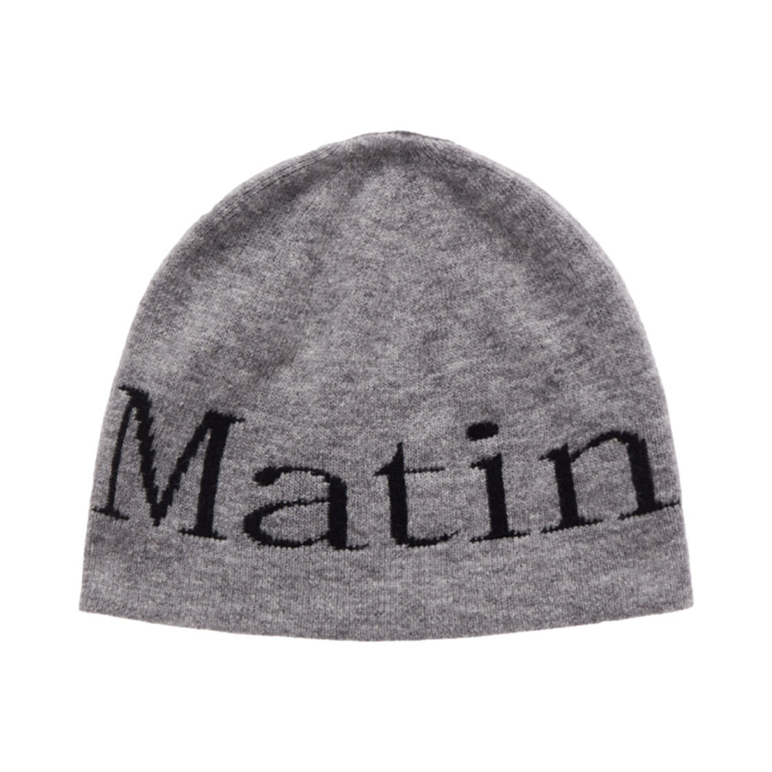 마뗑킴 로고 자카드 숏 비니 그레이(Matin Kim Logo Jacquard Short Beanie Grey)