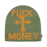 Supreme Fuck Money Beanie Olive - 24FW