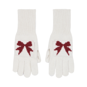 Allincomplete Ribbon Wool Gloves Ivory