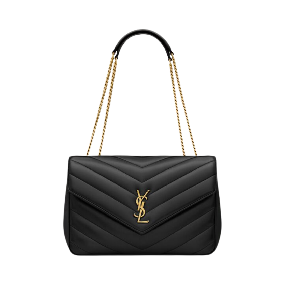 803541-AAEAX-1000 Saint Laurent Loulou Large in Matelasse Lambskin Noir