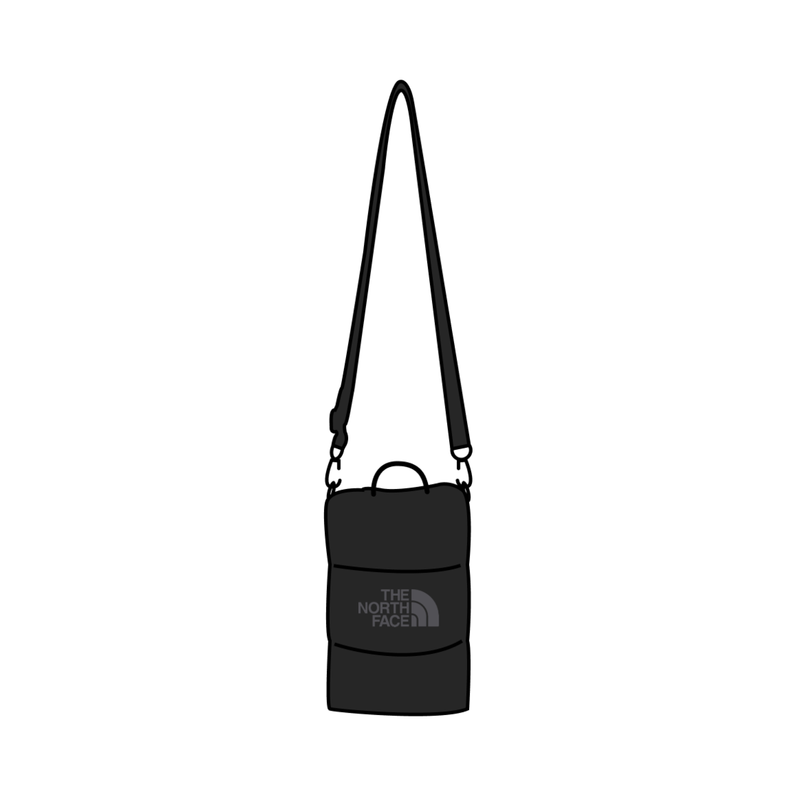 NN2PQ62J The North Face Padding Cross Bag Mini Black