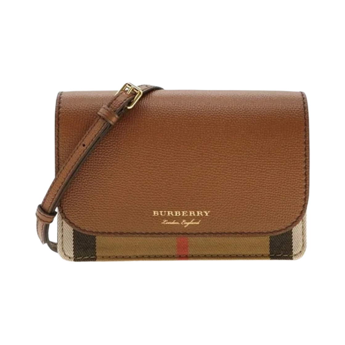 8046321/8062809 Burberry Hampshire House Check Crossbody Bag Tan