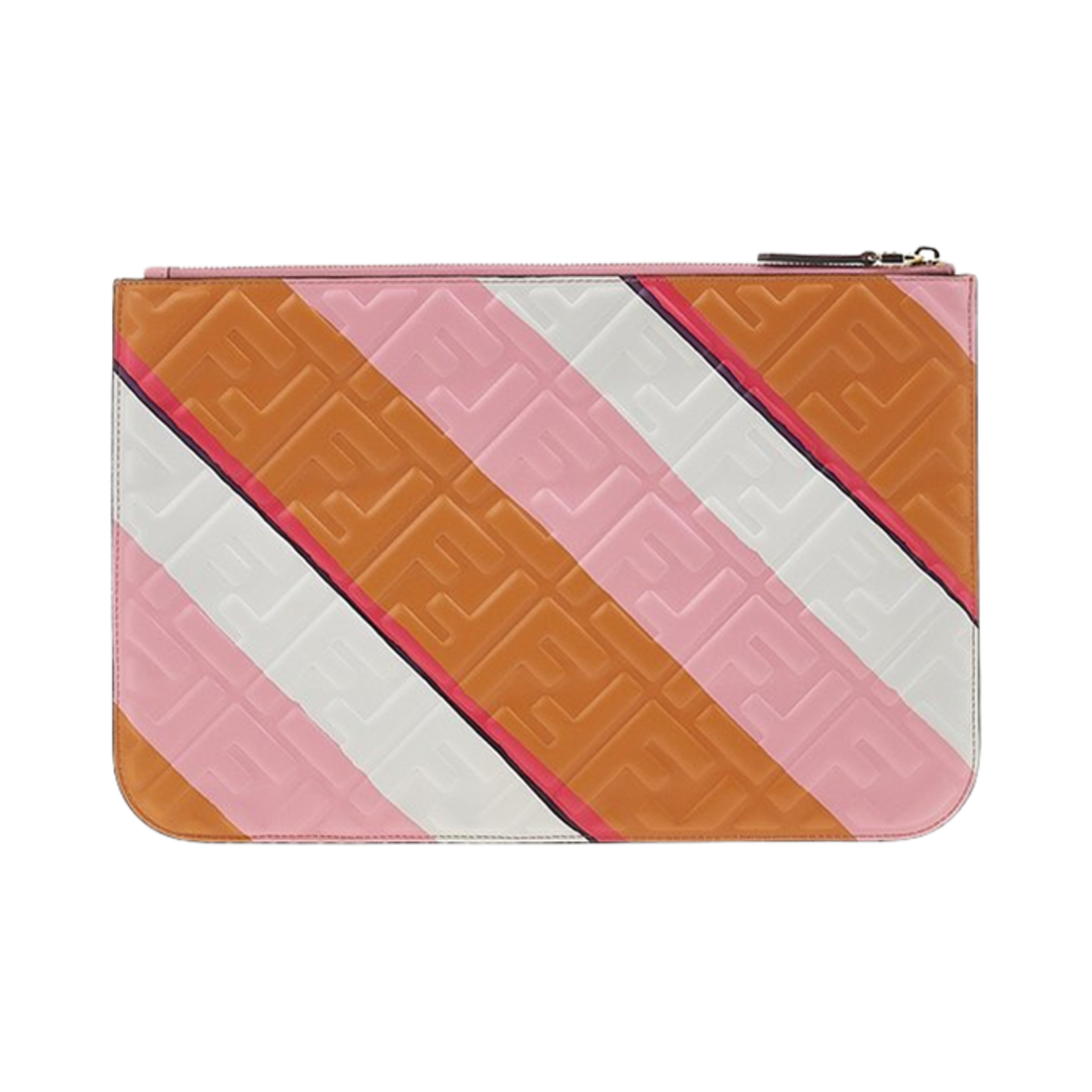 펜디 FF 로고 스트라이프 클러치 멀티컬러(Fendi FF Logo Striped Clutch Multicolor) - 2