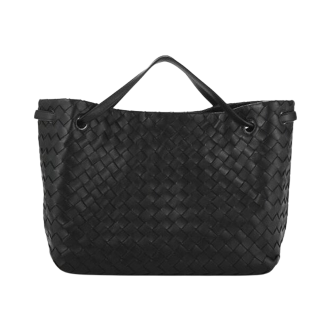 600510V3UH38803 Bottega Veneta Intrecciato Top Handle Bag Black