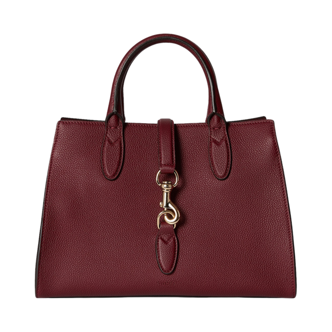 806205-AZB0G-6207 Gucci Medium Tote Bag with Hook Closure Rosso Ancora Red Leather