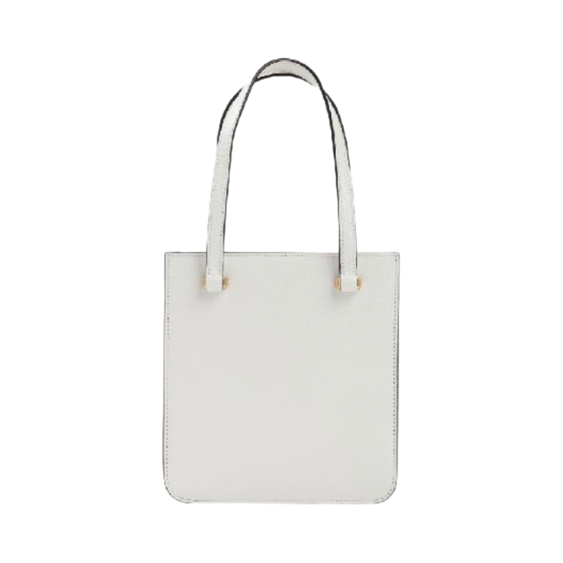 미우 미우 마드라스 레더 로고 스퀘어 토트백 화이트(Miu Miu Madras Leather Logo Square Tote Bag White) - 2