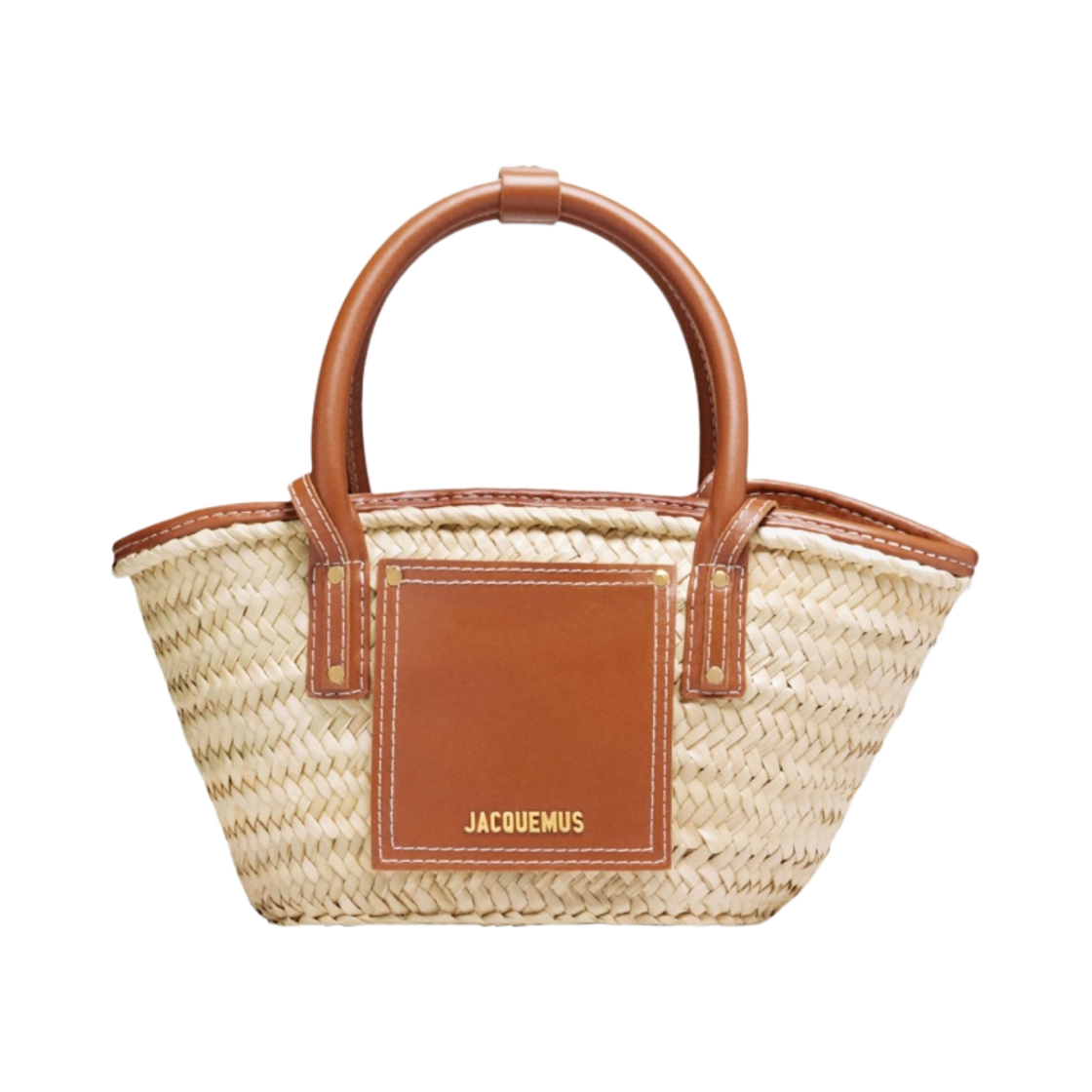 자크뮈스 르 쁘띠 파니에 솔리 미니 비치 베스킷백 라이트 브라운(Jacquemus Le Petit Panier Soli Mini Beach Basket Bag Light Brown) - 1
