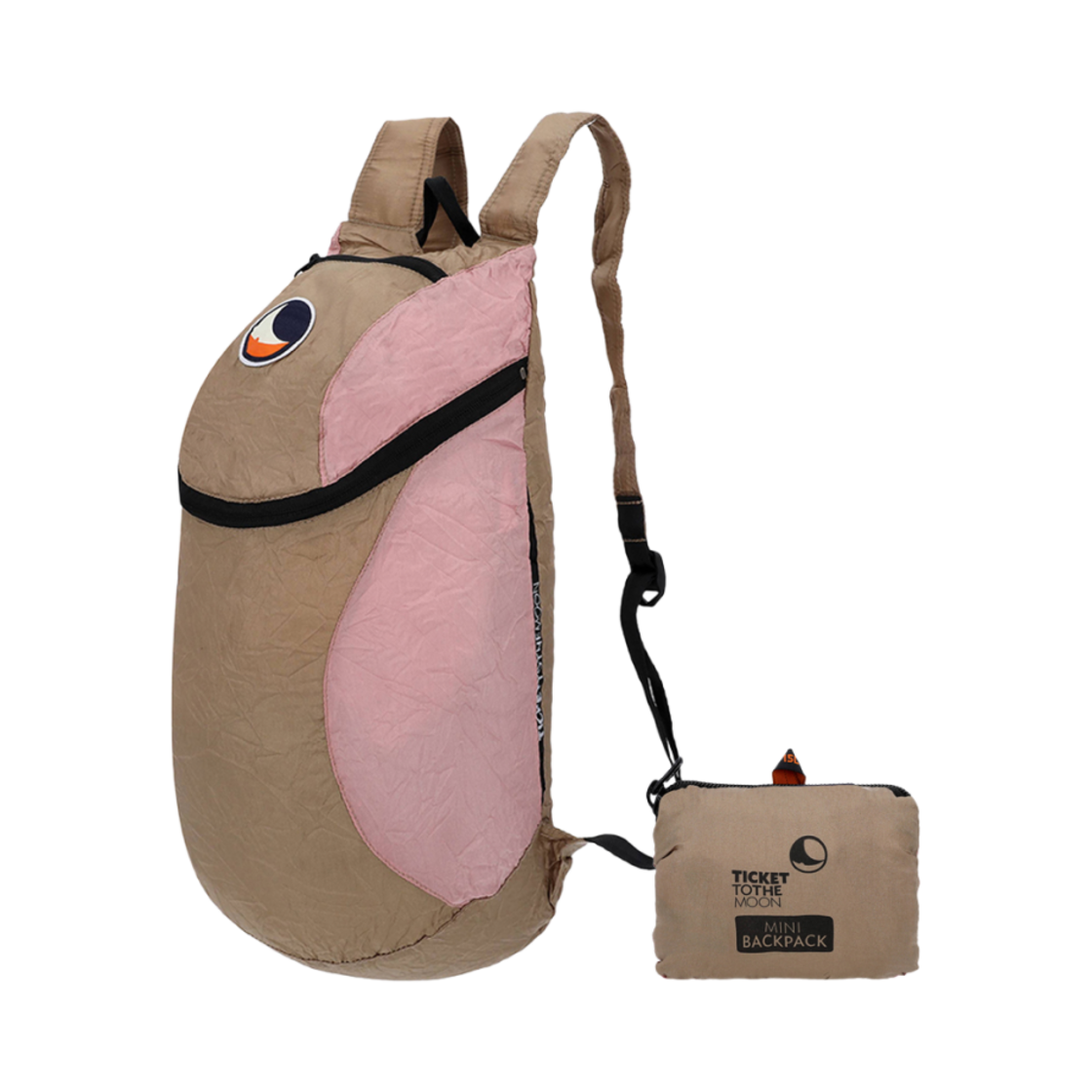 티켓투더문 미니 백팩 15L 피치 아이스 브라운 (코랄 버전)