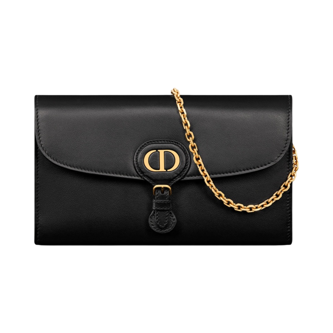 디올 바비 이스트 웨스트 체인 파우치 스무스 카프스킨 블랙(Dior Bobby East West Pouch with Chain Smooth Calfskin Black) - 1