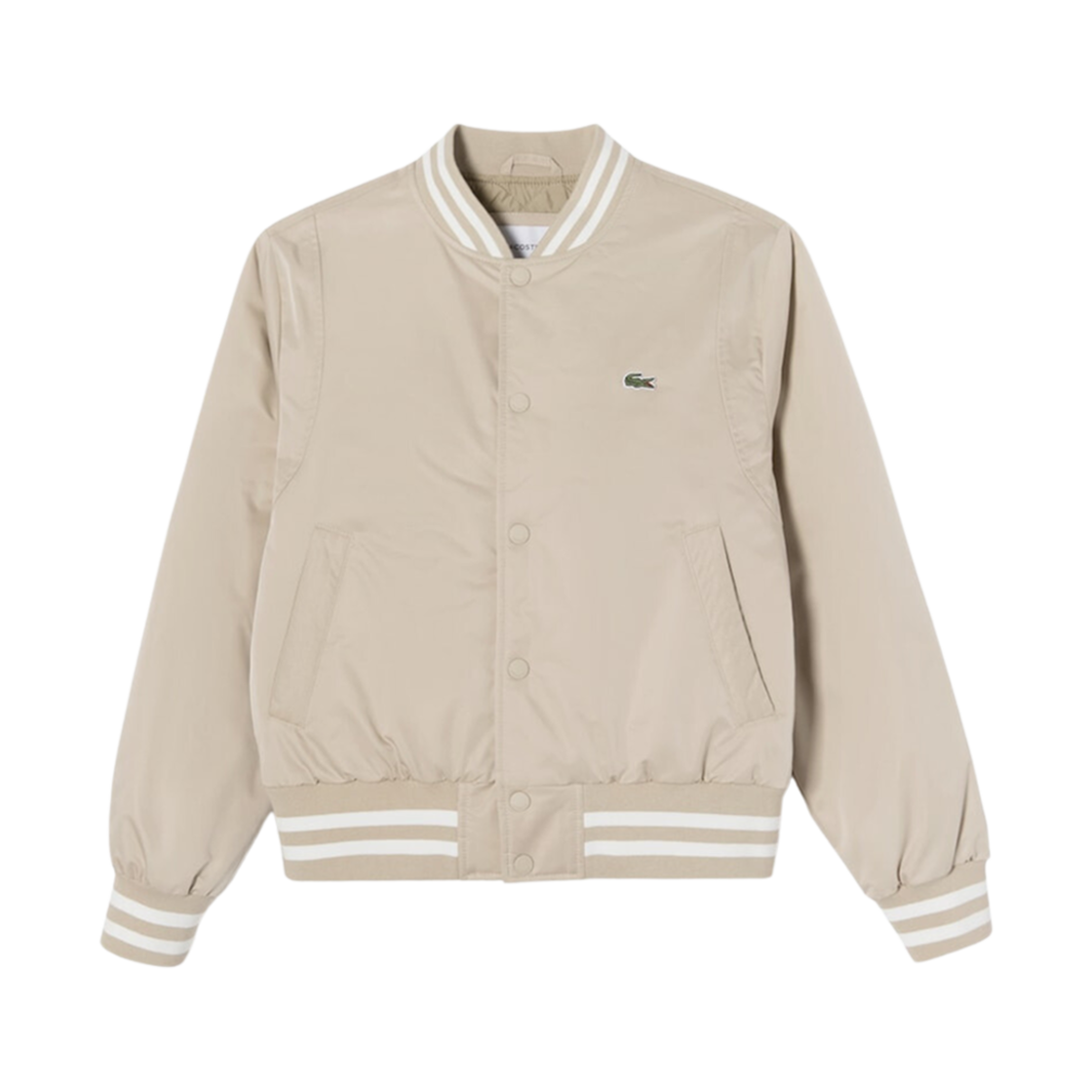 (W) 라코스테 테니스 패딩 봄버 점퍼 베이지((W) Lacoste Tennis Puffer Bomber Jumper Beige) - 1