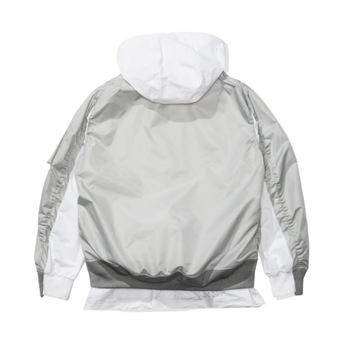 (W) 나이키 x 사카이 NRG 레이어드 봄버 자켓 그레이 포그 - 아시아((W) Nike x Sacai NRG Layered Bomber Jacket Grey Fog - Asia) - 3