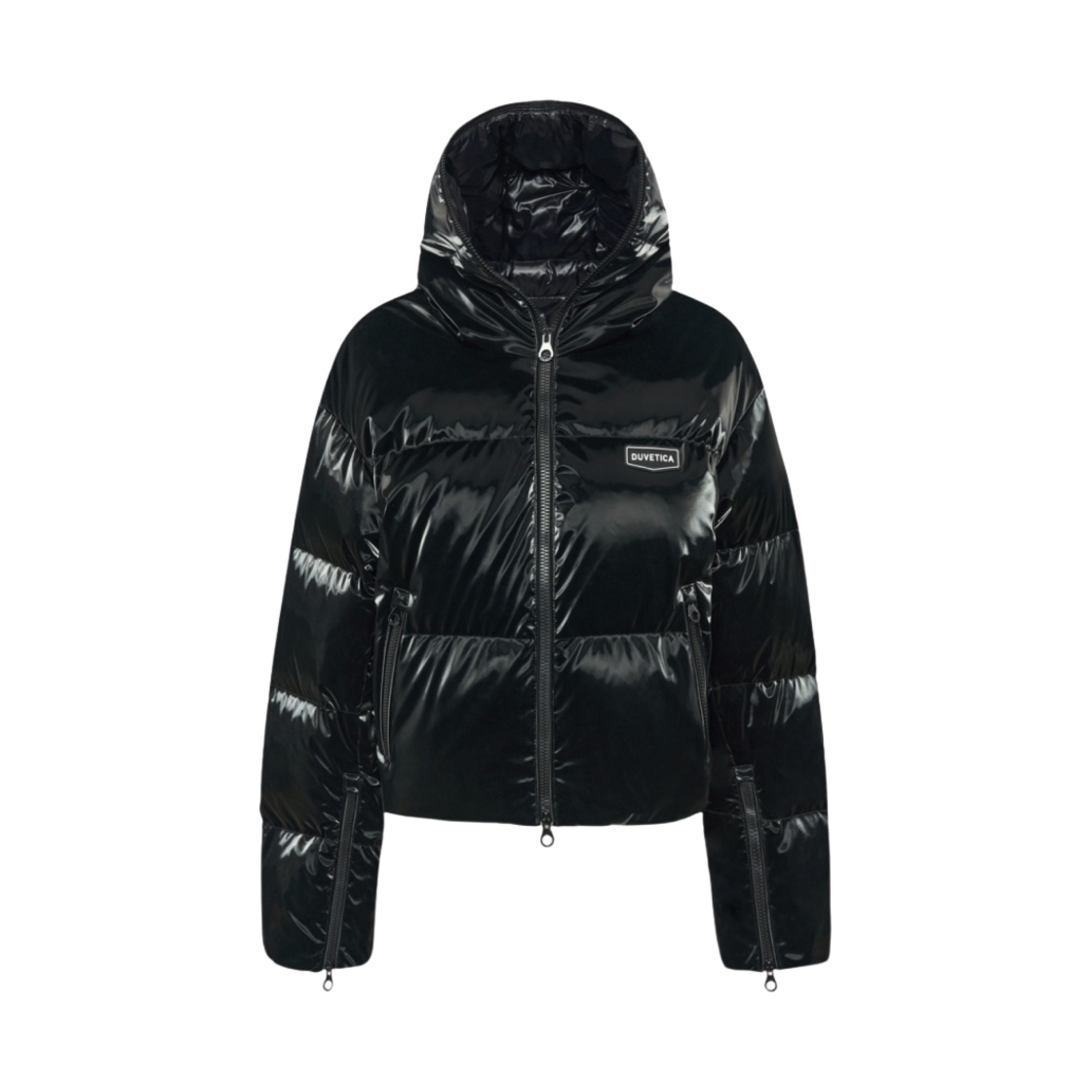 VDDJ25536-BKL (W) Duvetica BellatrixS Hooded Full Zip Up Down Jacket Black