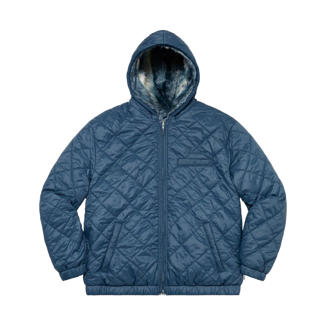 슈프림 포우 퍼 리버시블 후드 자켓 아이스 블루 - 20FW(Supreme Faux Fur Reversible Hooded Jacket Ice Blue - 20FW) - 2