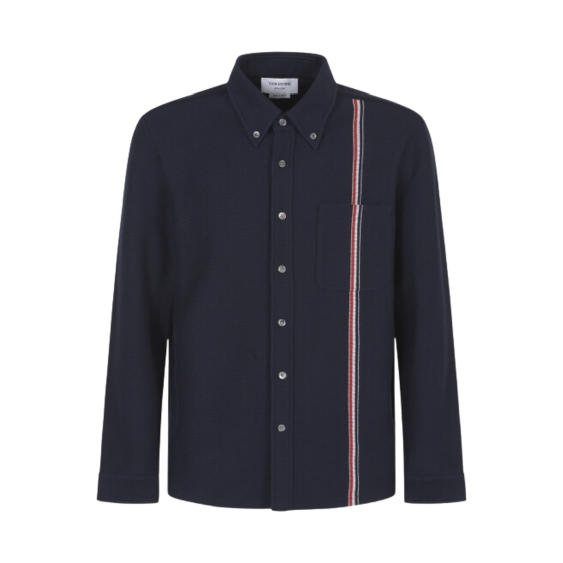 MJT497A-J0139-415 Thom Browne Knit Cotton Shirt Jacket Navy