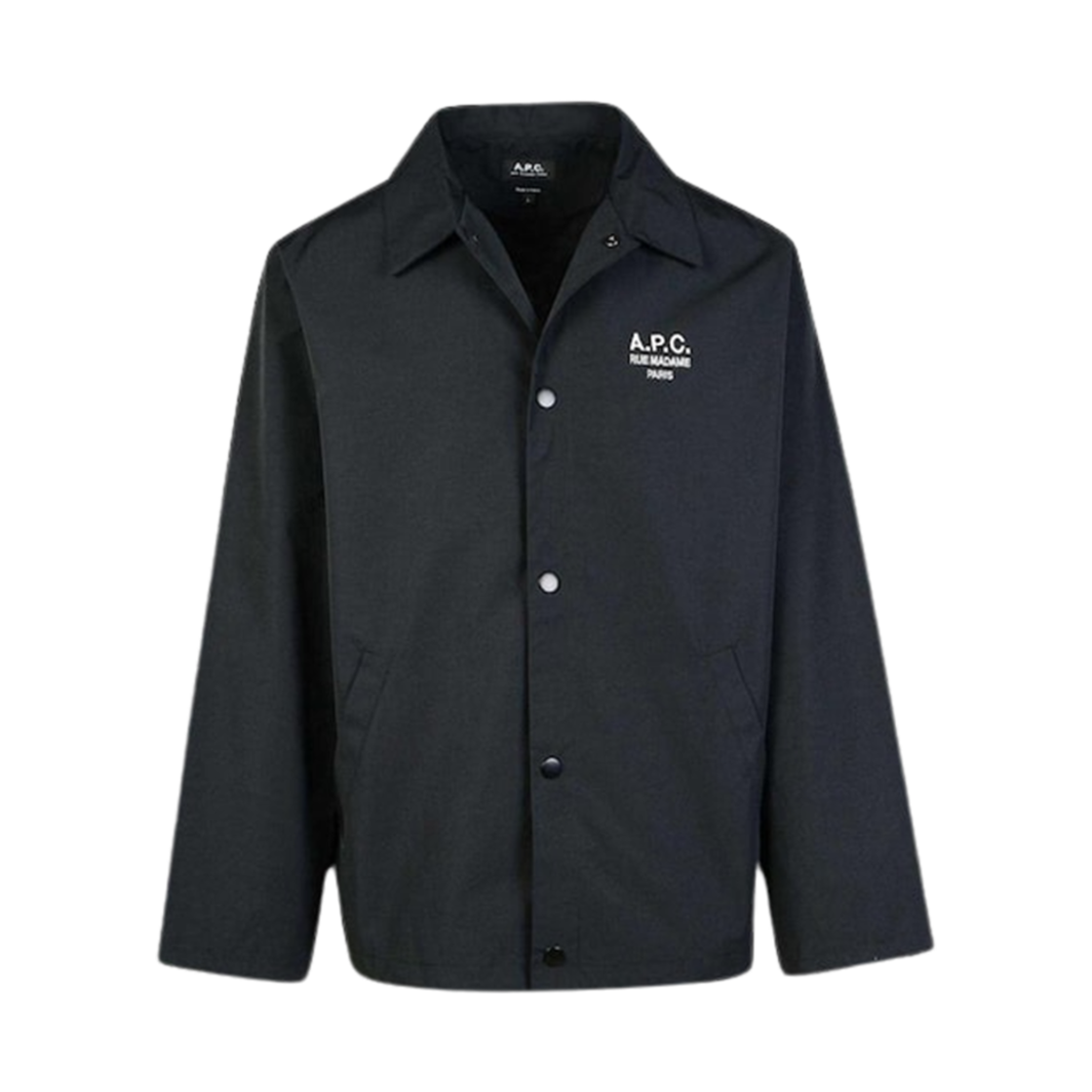 아페쎄 로고 자수 셔츠 자켓 블랙(A.P.C. Logo Embroidered Shirt Jacket Black)
