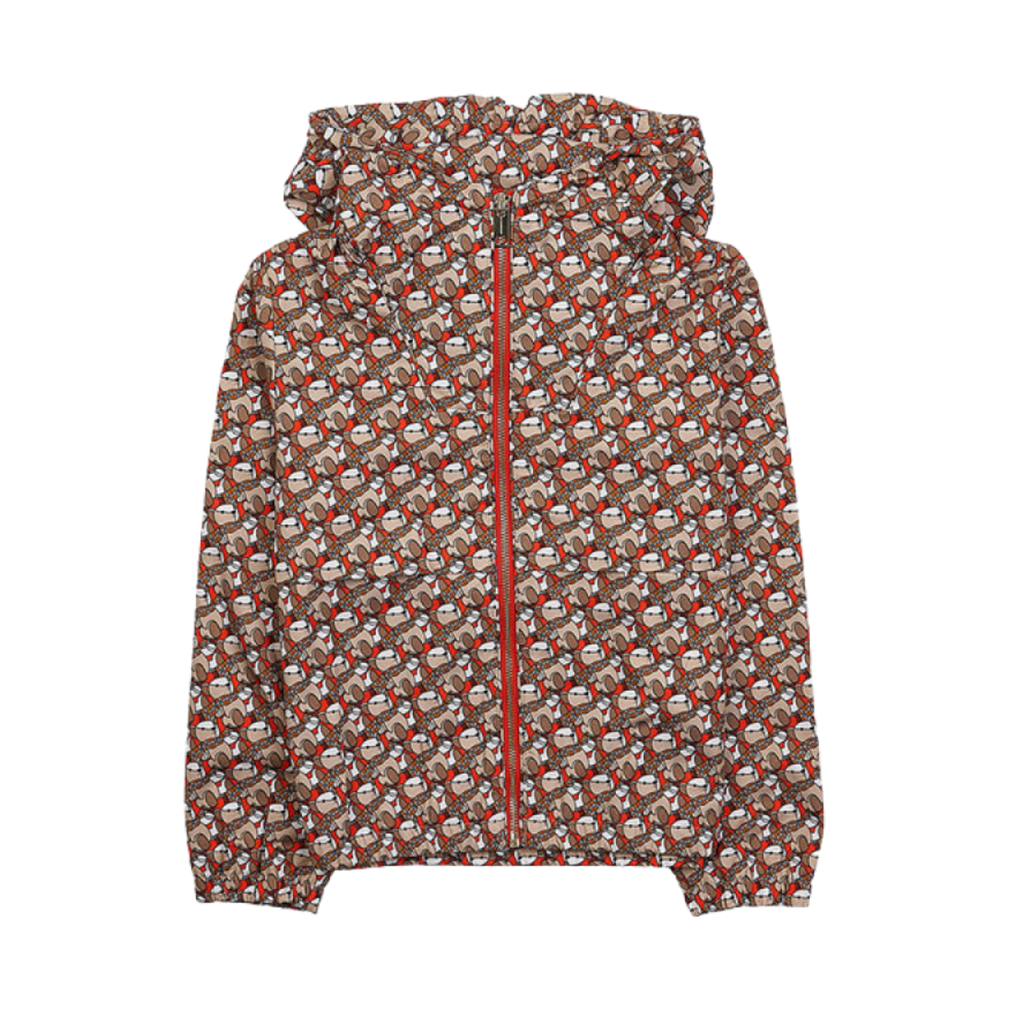 8069344 (Kids) Burberry Teddy Bear Icon Jacket Scarlet Orange