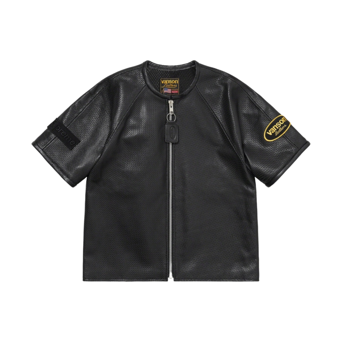 슈프림 x 밴슨 레더스 숏슬리브 레이싱 자켓 블랙 - 23SS(Supreme x Vanson Leathers S/S Racing Jacket Black - 23SS) - 1