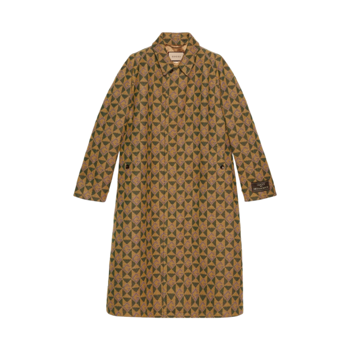 구찌 G 롬비 울 코트 옐로우 그린(Gucci G Rhombi Wool Coat Yellow Green) - 1