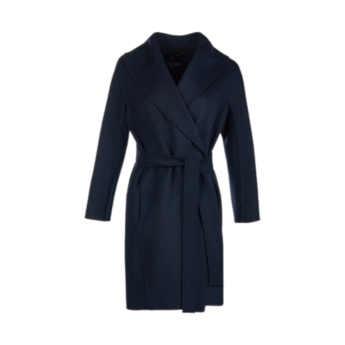 (W) S 막스마라 메시 울 방수 코트 네이비((W) S Max Mara Messi Wool Robe Coat Navy) - 1