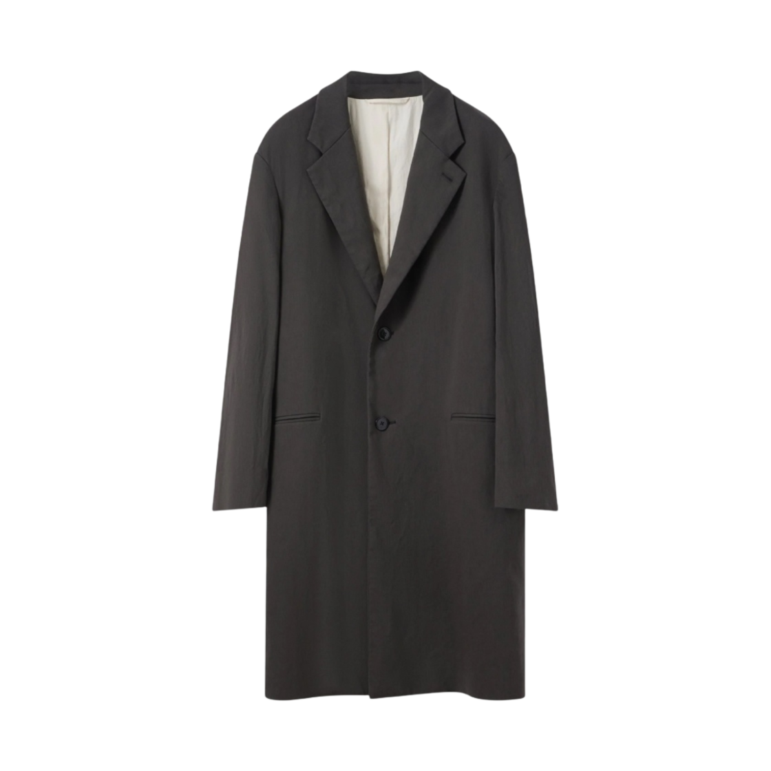 르메르 코튼 비스코스 체스터필드 코트 애쉬 블랙(Lemaire Cotton Viscose Chesterfield Coat Ash Black)