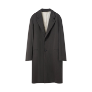 Lemaire Cotton Viscose Chesterfield Coat Ash Black