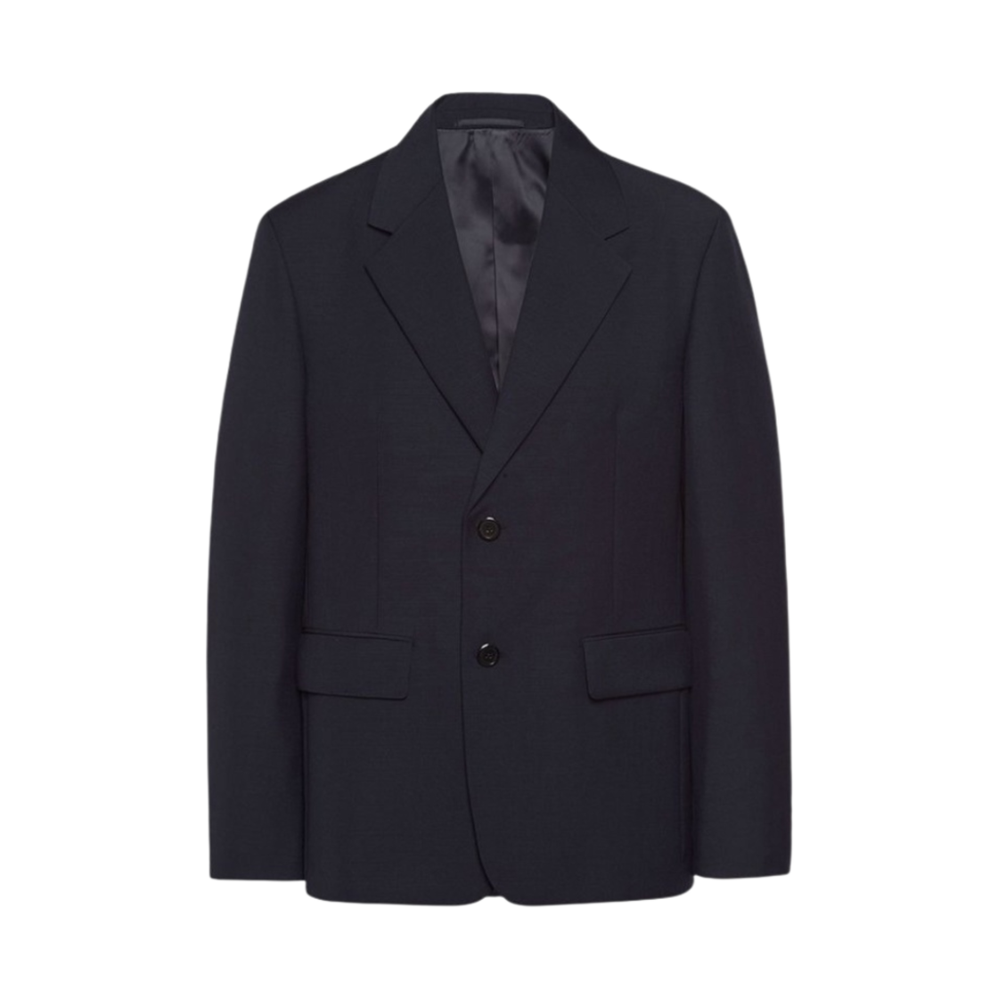 프라다 싱글 브레스티드 울 모헤어 자켓 블랙(Prada Single Breasted Wool and Mohair Jacket Black)