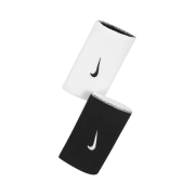 Nike Dri-Fit Double Wide Reversible Wristband White Black (2 Pack)