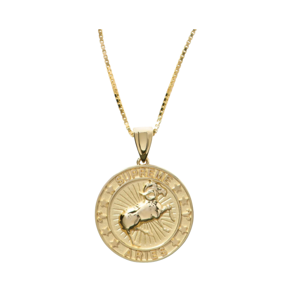 슈프림 x 제이콥 앤 코 14K 골드 조디악 펜던트 골드 에리즈 - 24FW(Supreme x Jacob & Co. 14K Gold Zodiac Pendant Gold Aries - 24FW)