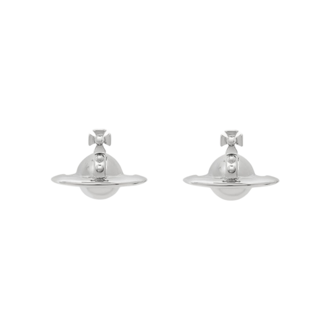 (W) 비비안 웨스트우드 솔리드 오브 이어링 실버((W) Vivienne Westwood Solid Orb Earrings Silver)