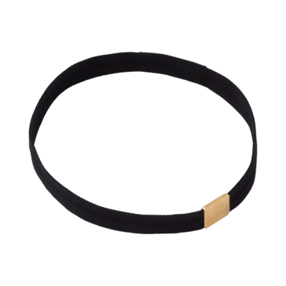 (W) 미우 미우 헤어밴드 블랙((W) Miu Miu Scrunchie Black) - 2