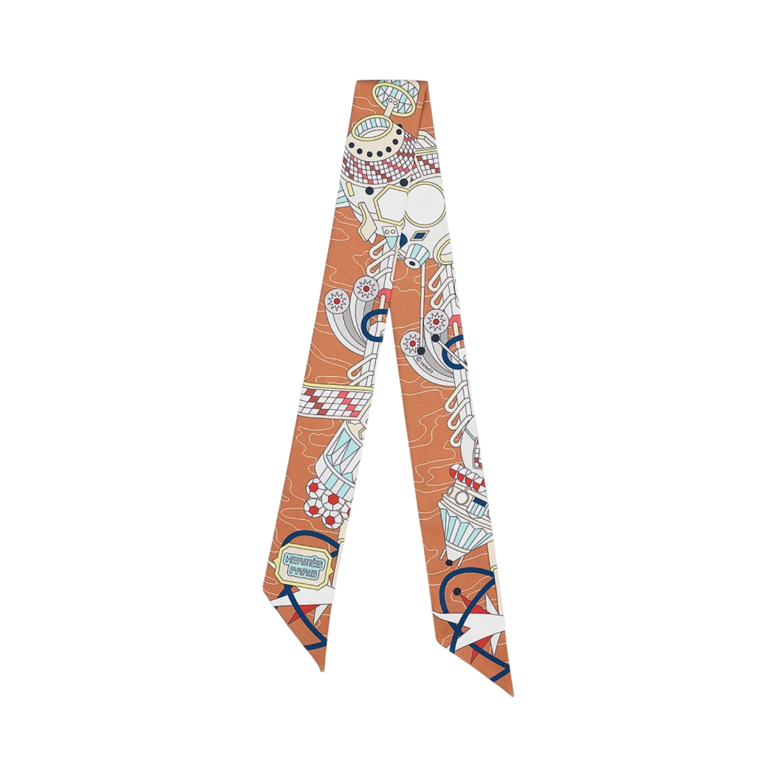 (W) 에르메스 스카프 오디세이 트윌리 누와젯 아쿠아 멀티꼴로르((W) Hermes Scarf Odyssey Twilly Noisette Aqua Multicolore) - 1