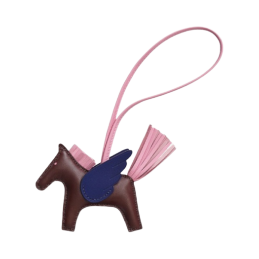 Hermes Rodeo Pegase PM Charm Milo Swift & Rouge Sellier Bleu Saphir Mauve Sylvestre