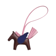 Hermes Rodeo Pegase PM Charm Milo Swift & Rouge Sellier Bleu Saphir Mauve Sylvestre