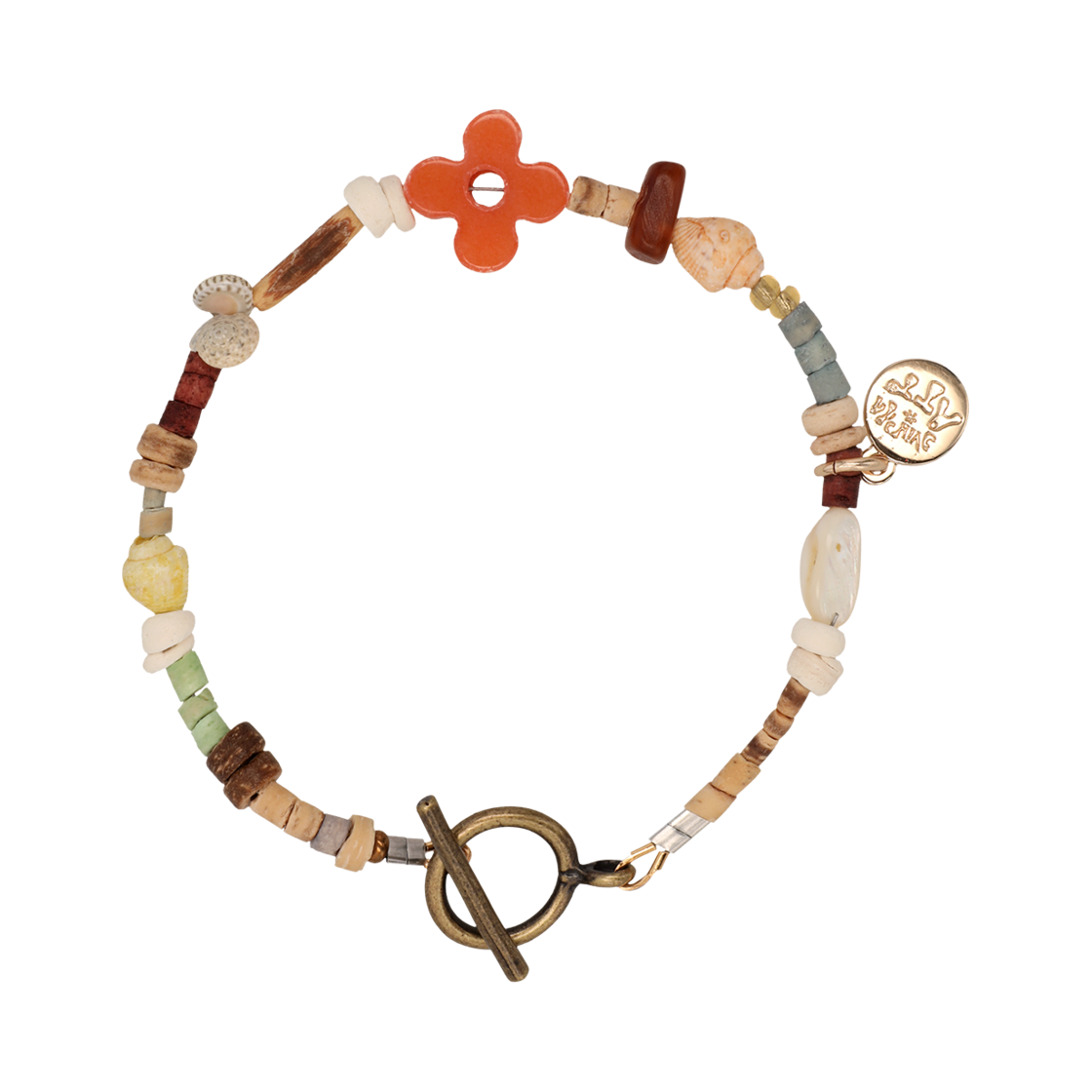 TBH12ABTB002OR TOWTOW.ARCHIVE Clover Symbol Bracelet Carrot