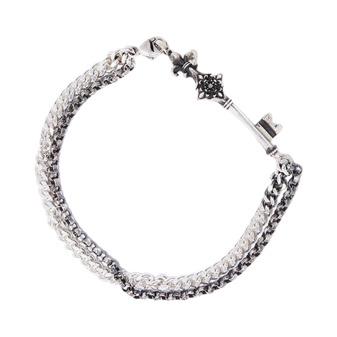 스쿠도 롬버스 키 레이어드 브레슬릿(Scudo Vintage Rhombus Key Layered Bracelet) - 1
