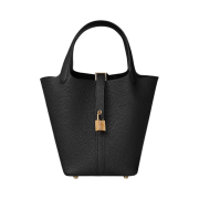Hermes Picotin Lock 18 Bag Clemence & Gold Noir