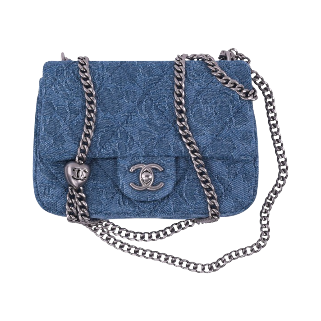 샤넬 미니 플랩백 데님 & 실버 메탈 블루(Chanel Mini Flap Bag Denim & Silver Blue) - 3