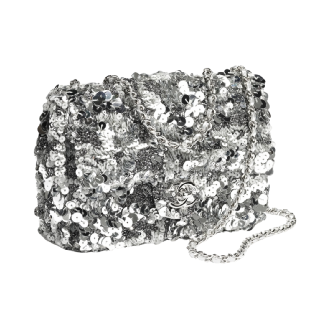 샤넬 플랩백 시퀸 & 실버 메탈 실버(Chanel Flap Bag Sequins & Silver Silver) - 2