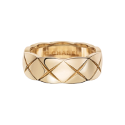 Chanel Coco Crush Ring Quilted Motif Small & 18K Beige Gold