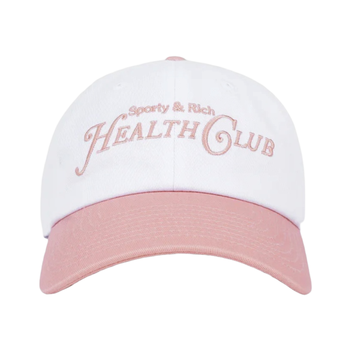 AC039S412RW Sporty & Rich Rizzoli Embroidered Hat White Pink