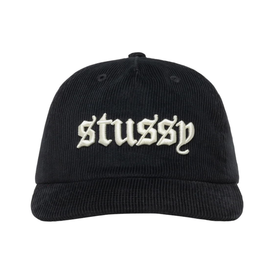 스투시 미드 뎁스 올드 잉글리쉬 스냅백 블랙