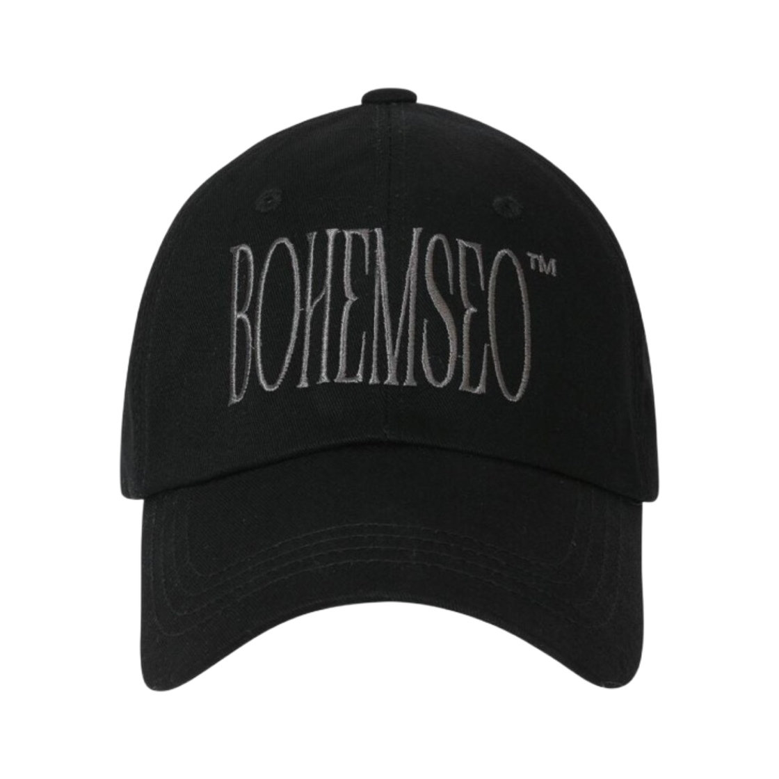 보헤미안 서울 시그니쳐 로고 피그먼트 볼캡 블랙