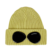 C.P. Company Extra Fine Merino Wool Goggle Beanie Golden Palm Yellow - 22FW