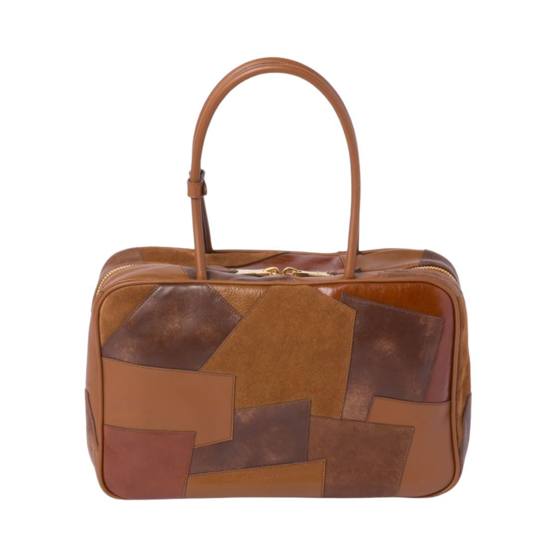 미우 미우 레더 패치워크백 꼬냑(Miu Miu Leather Patchwork Bag Cognac) - 3