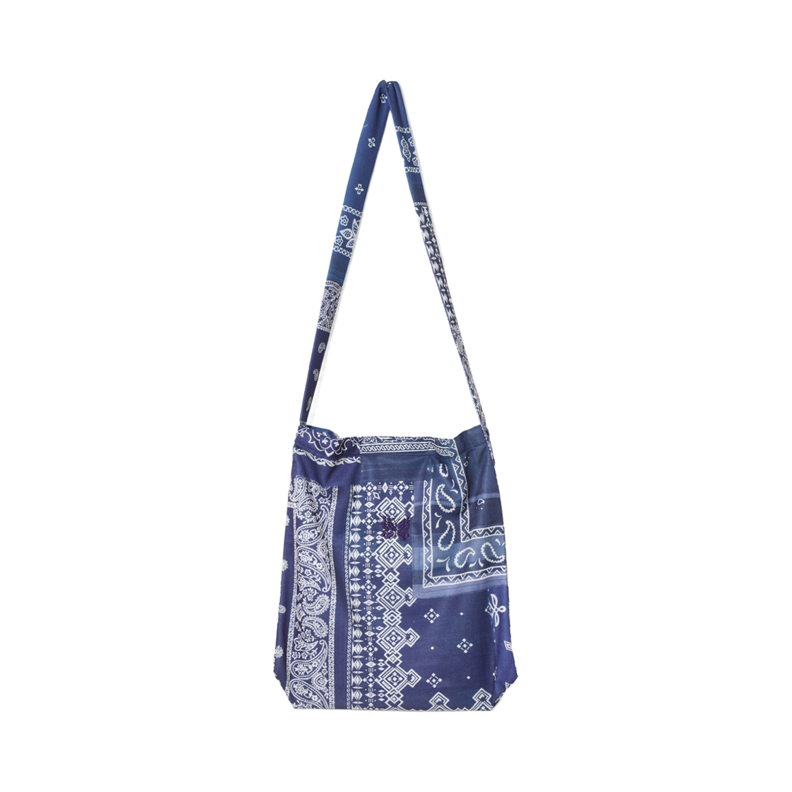 니들스 x 미야기히데타카 반다나 Pt 북 백 폴리 스무스 네이비(Needles x Miyagihidetaka Bandana Pt Book Bag Poly Smooth Navy)