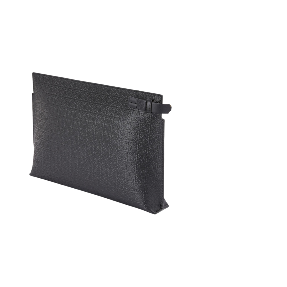 로에베 엠보스 실크 카프스킨 리피트 티 파우치 블랙(Loewe Repeat T Pouch in Embossed Silk Calfskin Black) - 2